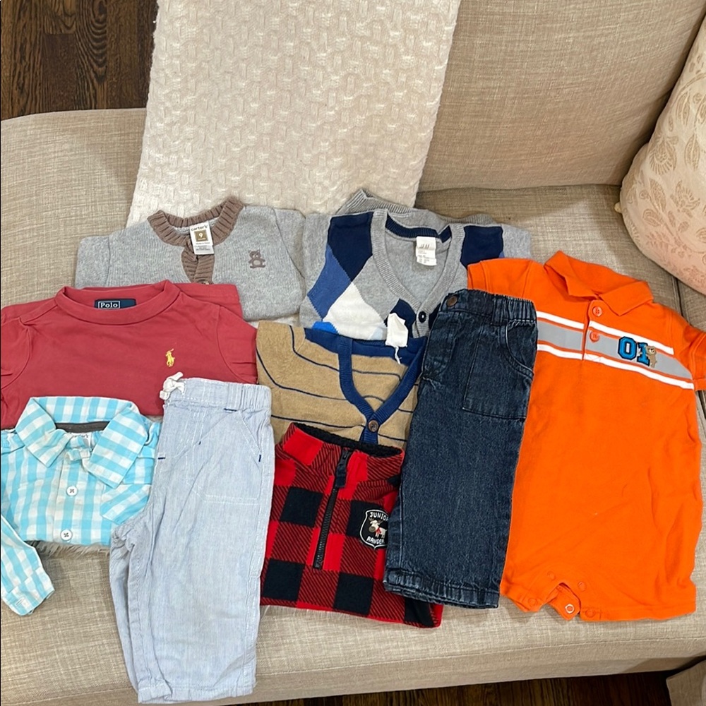 H&M sweater’s , Orange romper , carter’s brand ,  Polo Shirt Vibrant Casual Wear